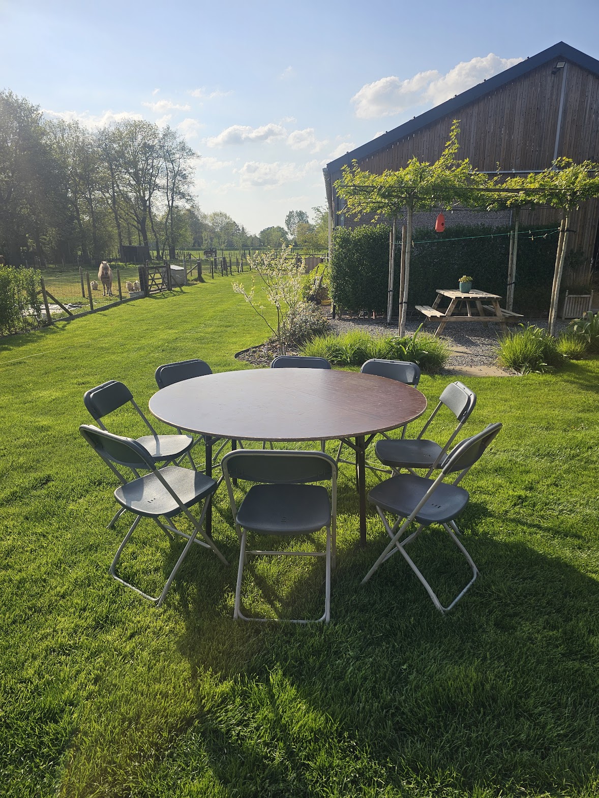 150 cm, 8 personen
